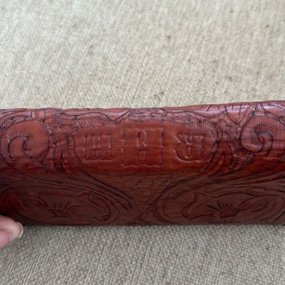 Vintage Floral Tooled Leather Wallet - Picture 4 of 11